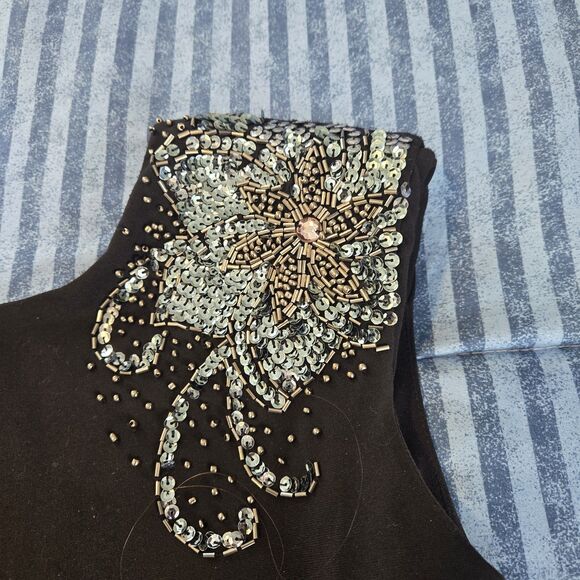 Showcase Formal Dress Beaded Shoulder KneeLength SZ 6 Cocktail Party Prom Preppy - Picture 7 of 13